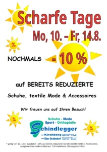 Sommeraktion Scharfe Tage SCHINDLEGGER