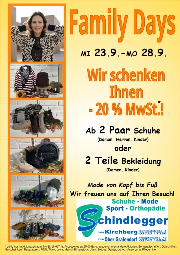 Family Days 23.-28.9. 1 Family Days HW 2026 SCHINDLEGGER