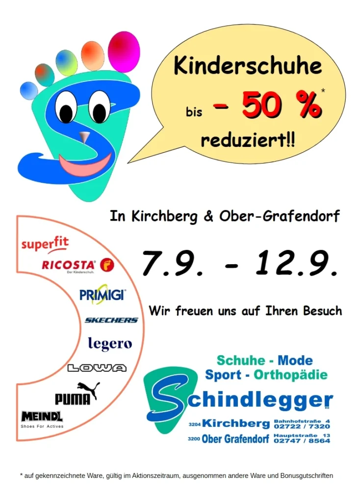 Kinder Schuhe Tage Flohmarkt SCHINDLEGGER
